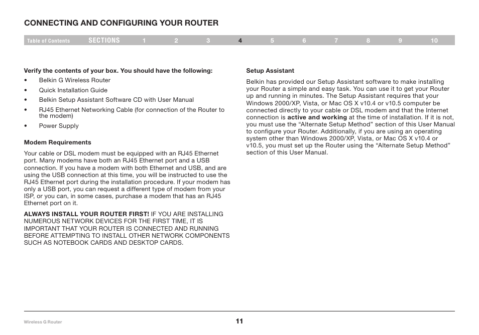 Belkin Wireless Router F5D7234-4-H User Manual | Page 13 / 106