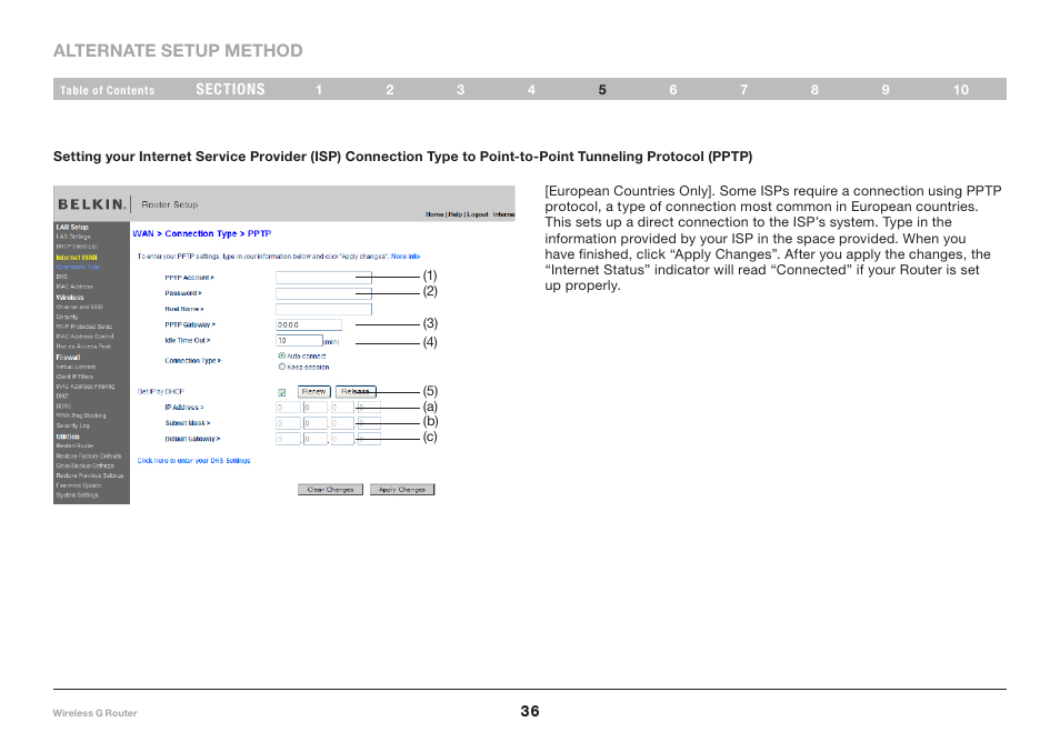 Belkin Wireless Router F5D7234-4-H User Manual | Page 38 / 106