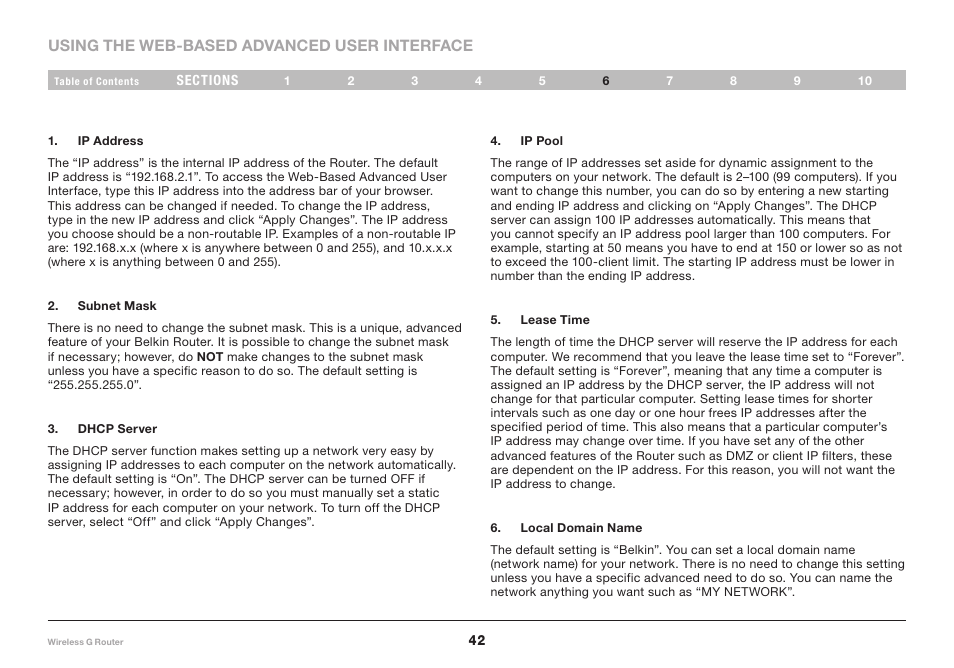 Belkin Wireless Router F5D7234-4-H User Manual | Page 44 / 106