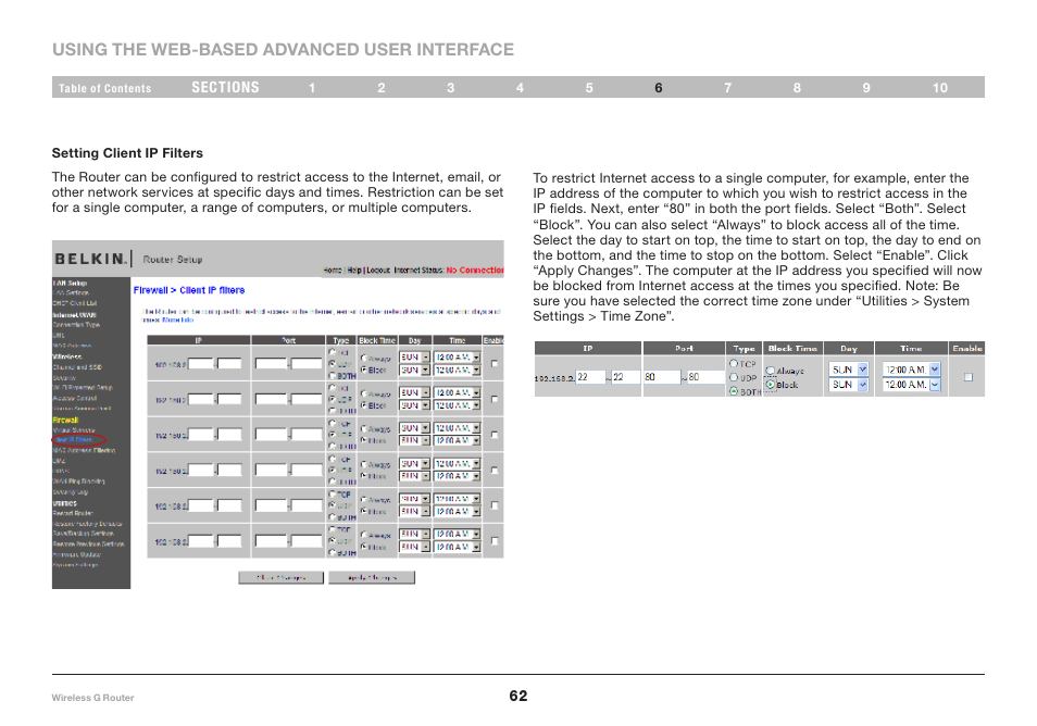 Belkin Wireless Router F5D7234-4-H User Manual | Page 64 / 106