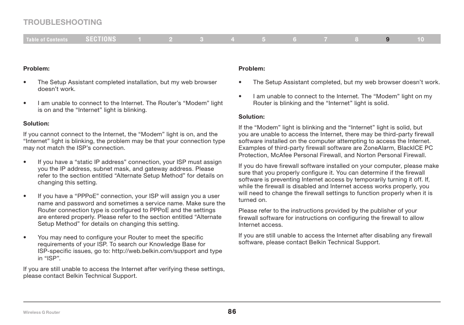 Belkin Wireless Router F5D7234-4-H User Manual | Page 88 / 106