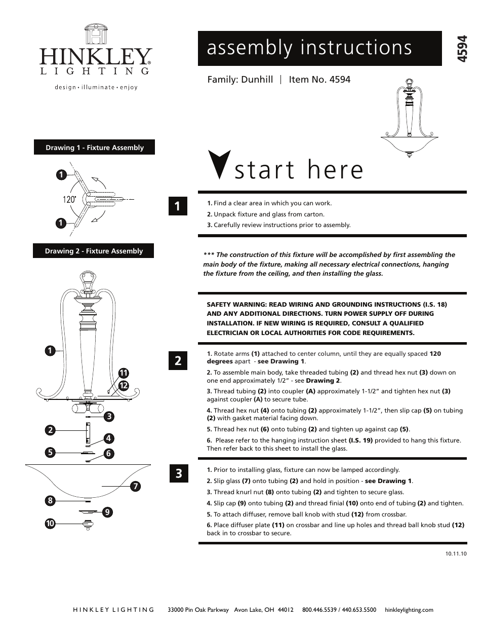 Hinkley Lighting DUNHILL 4594RY User Manual | 3 pages