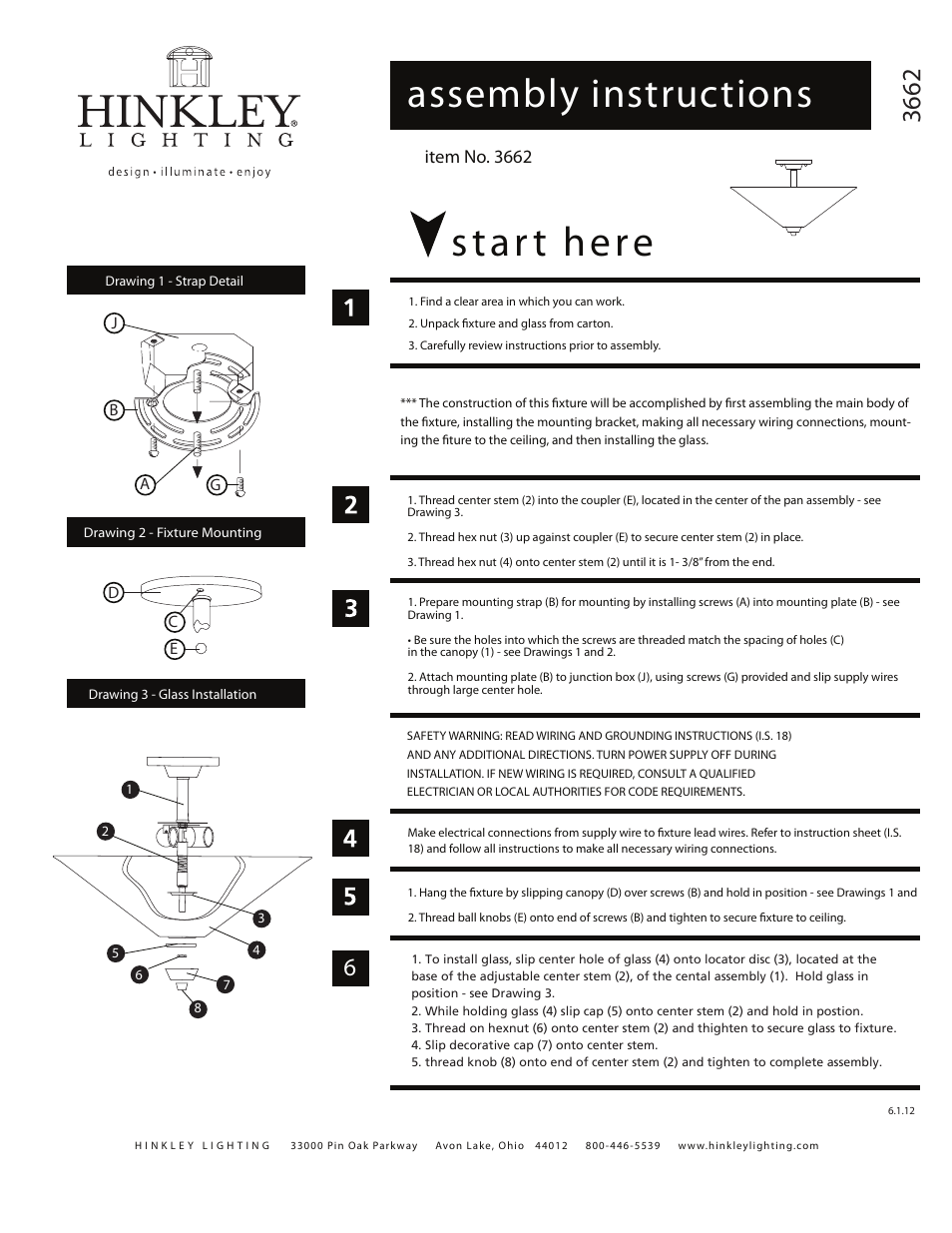 Hinkley Lighting DILLON 3662BN User Manual | 2 pages