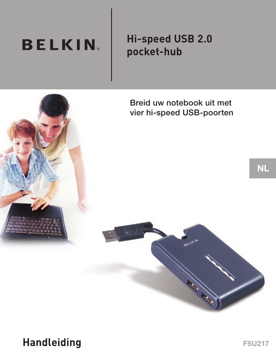 Hi-speed usb 2.0 pocket-hub, Handleiding | Belkin F5U217 User Manual | Page 35 / 64