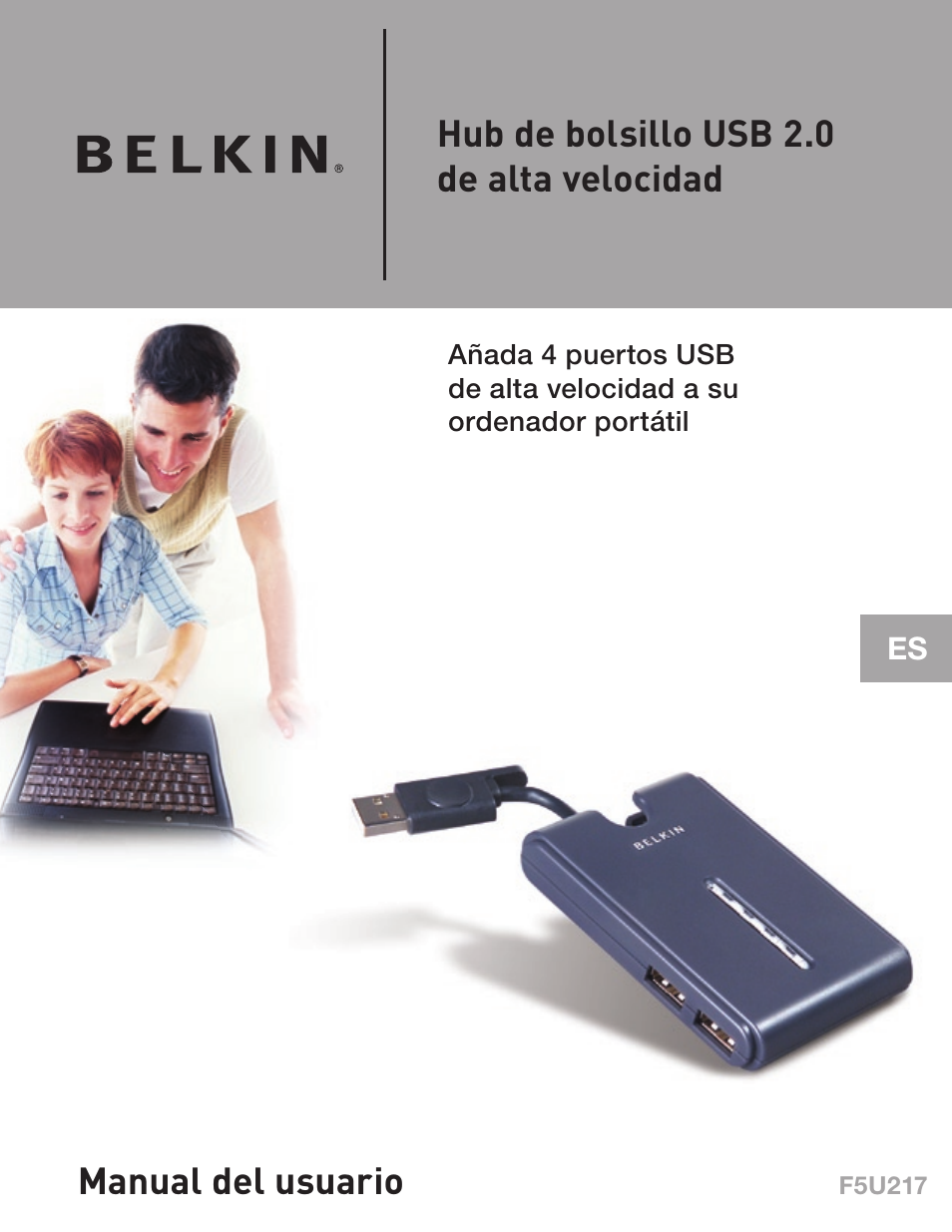 Hub de bolsillo usb 2.0 de alta velocidad, Manual del usuario | Belkin F5U217 User Manual | Page 45 / 64