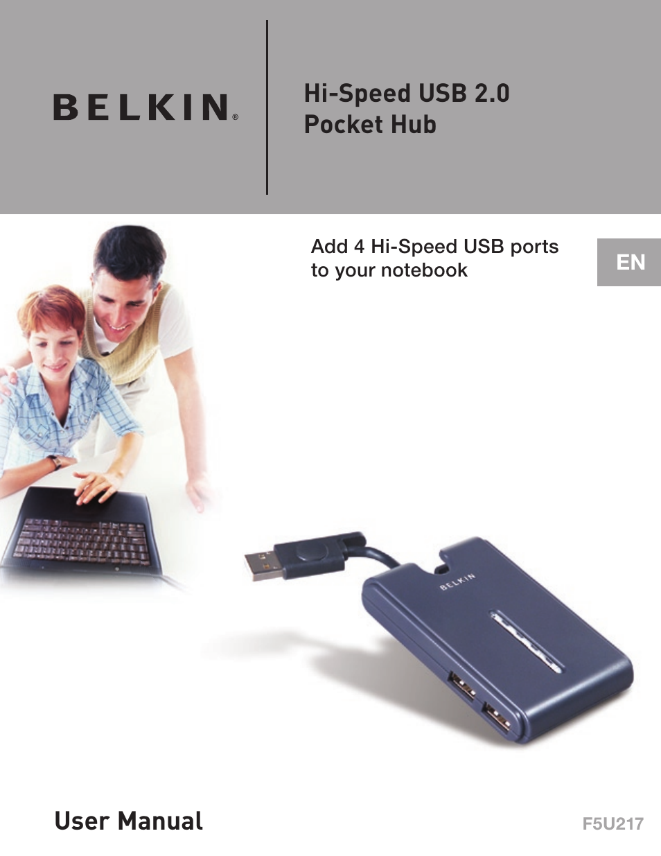 Hi-speed usb 2.0 pocket hub, User manual | Belkin F5U217 User Manual | Page 5 / 64