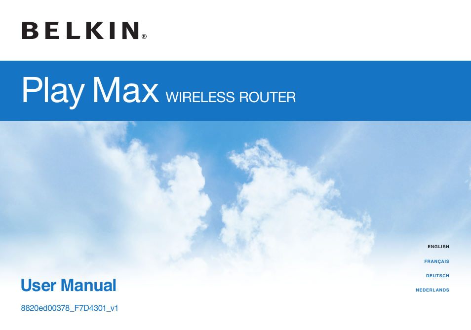 Belkin PLAY MAX 8820ED00378_F7D4301_V1 User Manual | 40 pages