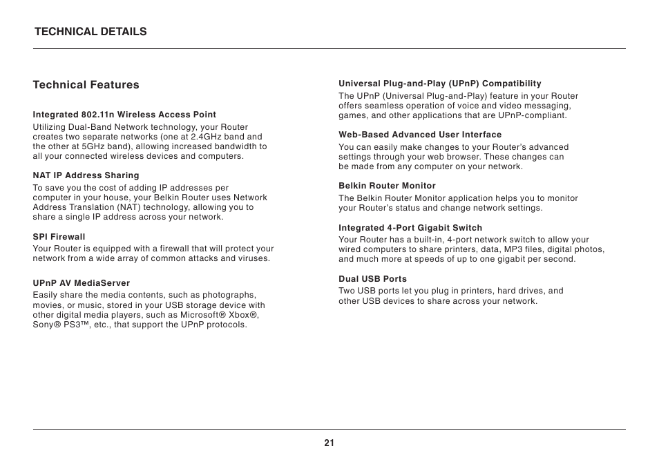 Belkin PLAY MAX 8820ED00378_F7D4301_V1 User Manual | Page 21 / 40
