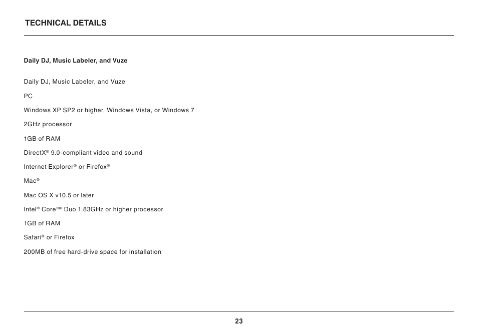 Technical details | Belkin PLAY MAX 8820ED00378_F7D4301_V1 User Manual | Page 23 / 40