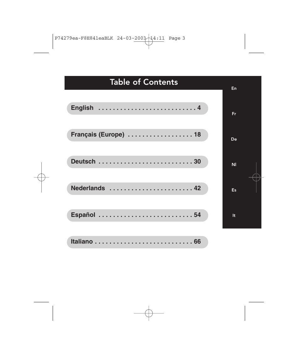 Belkin P74279ea User Manual | Page 3 / 76
