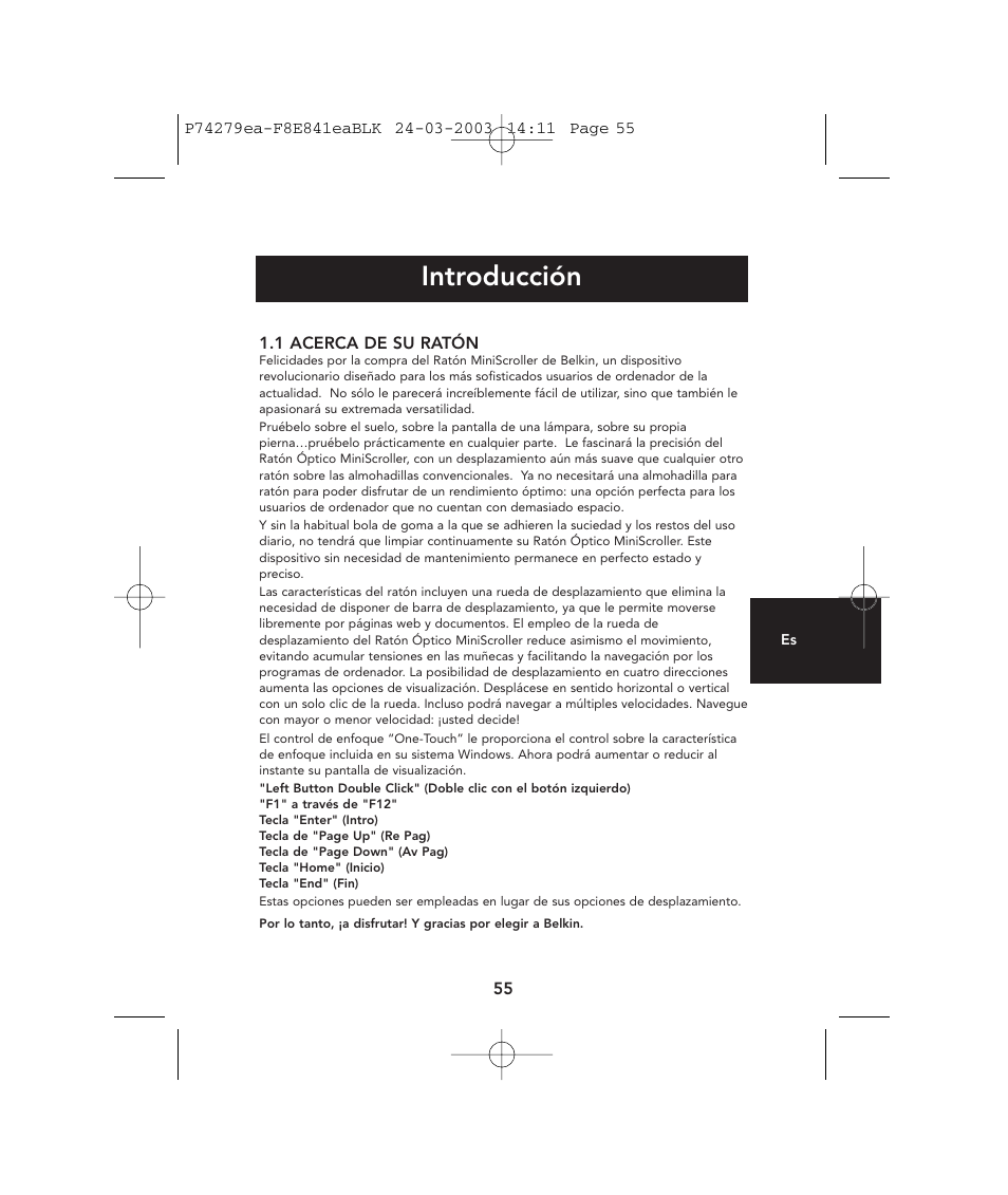 Introducción | Belkin P74279ea User Manual | Page 55 / 76