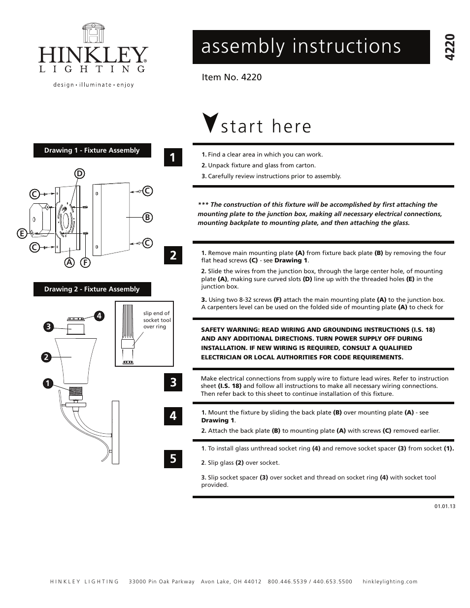 Hinkley Lighting CHANNING 4220BN User Manual | 2 pages