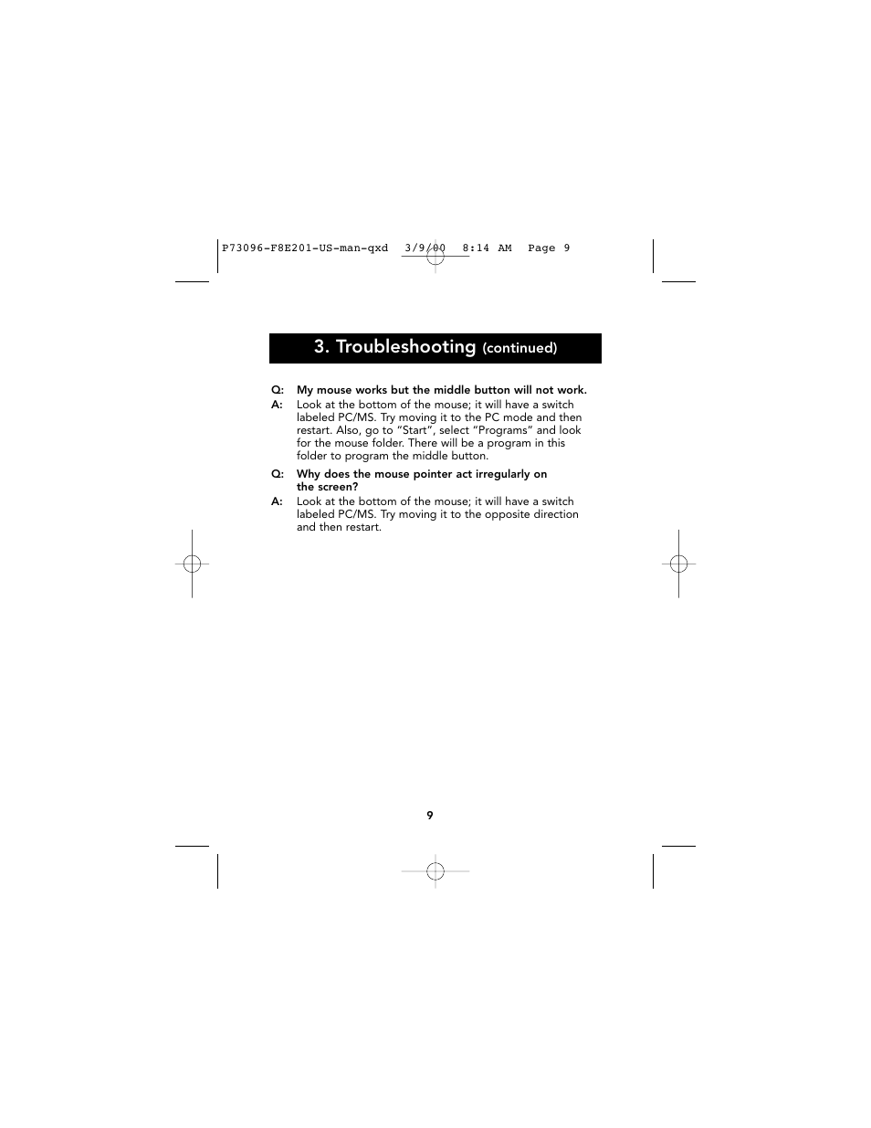 Troubleshooting | Belkin Classic P73096 User Manual | Page 11 / 16