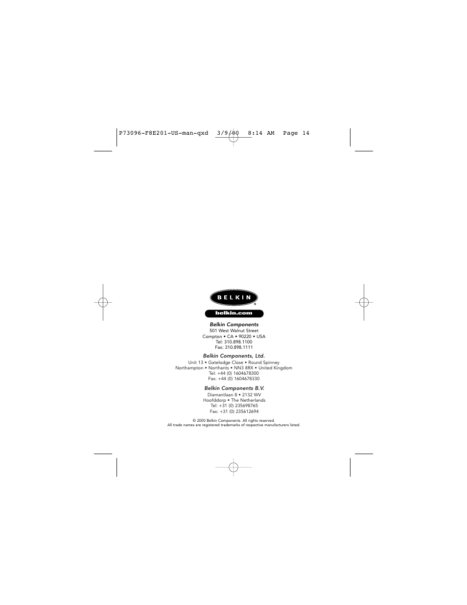 Belkin Classic P73096 User Manual | Page 16 / 16