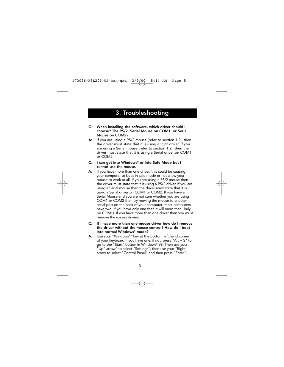 Troubleshooting | Belkin Classic P73096 User Manual | Page 7 / 16