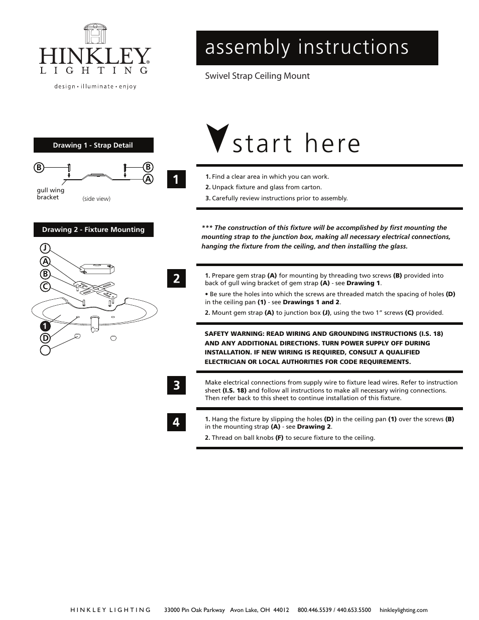 Hinkley Lighting ROCKFORD 3716FB User Manual | 2 pages