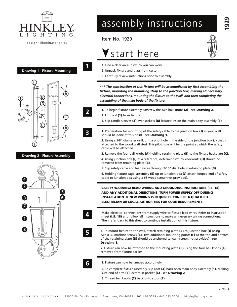 Hinkley Lighting WINDSOR 1929 User Manual | 3 pages