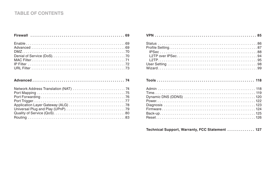Belkin High Performance Wireless VPN Router N300 User Manual | Page 3 / 136