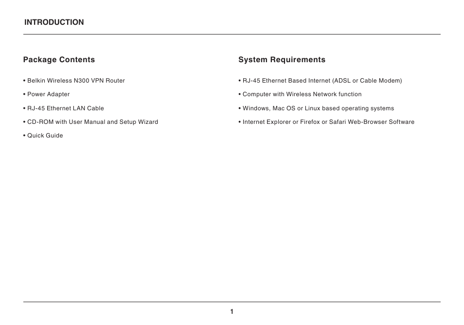 Belkin High Performance Wireless VPN Router N300 User Manual | Page 4 / 136