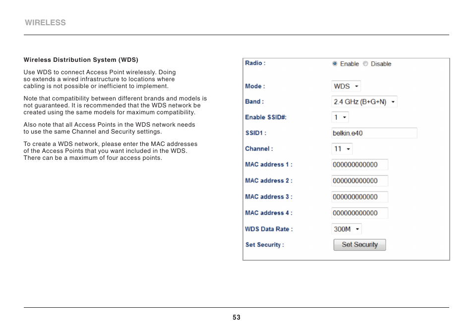 Belkin High Performance Wireless VPN Router N300 User Manual | Page 56 / 136