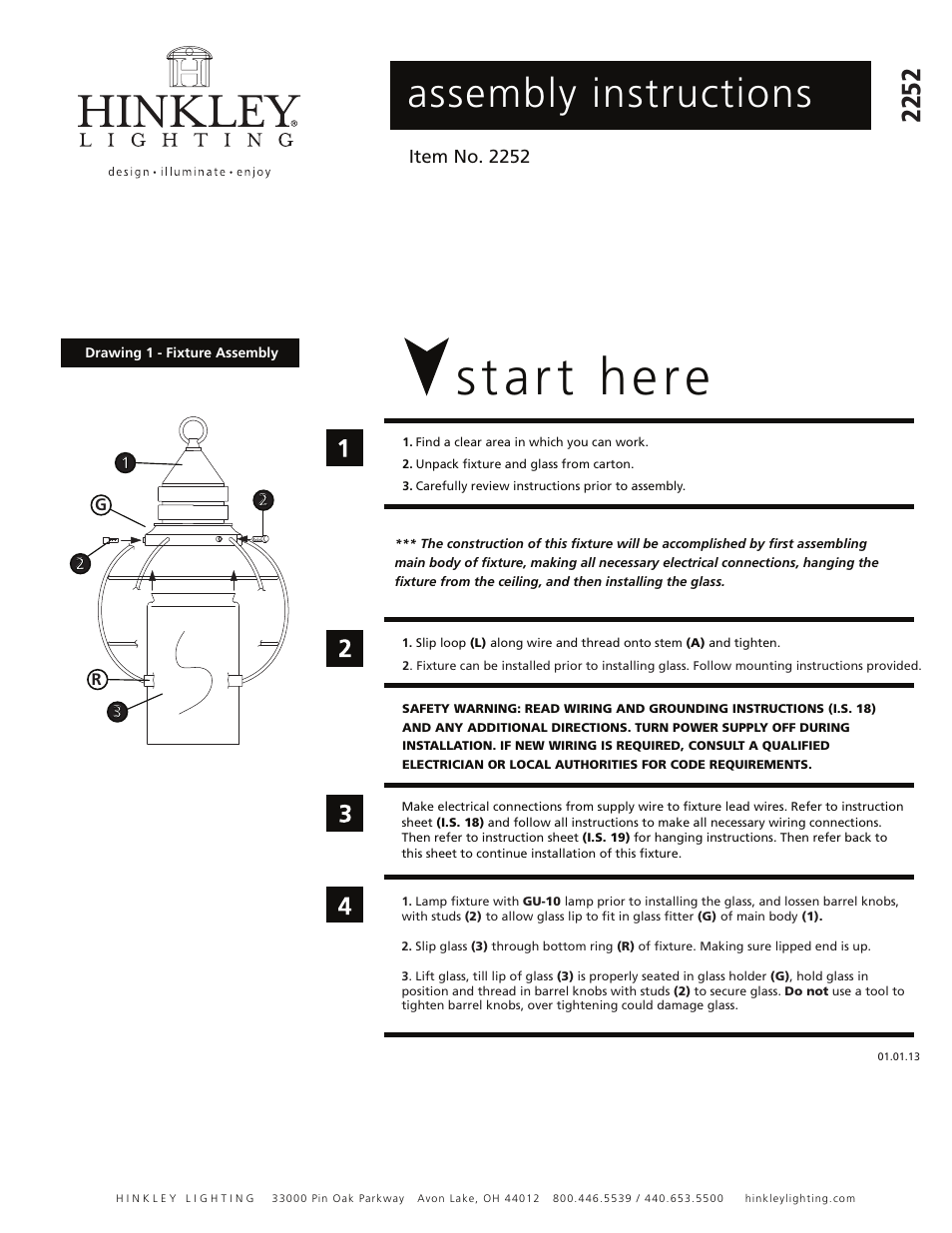 Hinkley Lighting NEW CASTLE 2252 User Manual | 3 pages