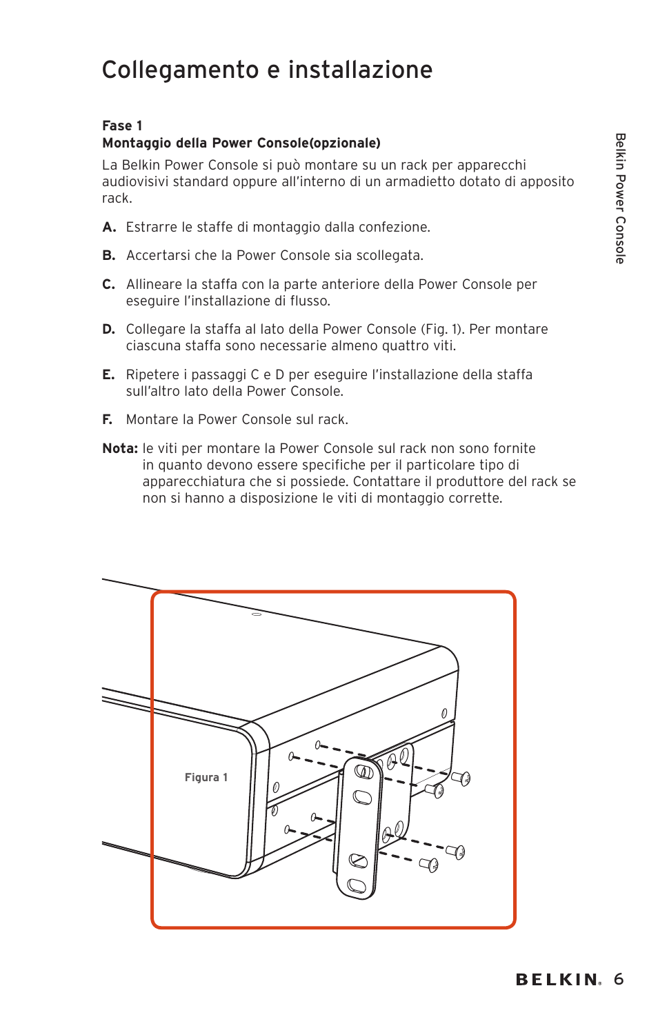 Collegamento e installazione | Belkin AP20500EA3M User Manual | Page 107 / 120