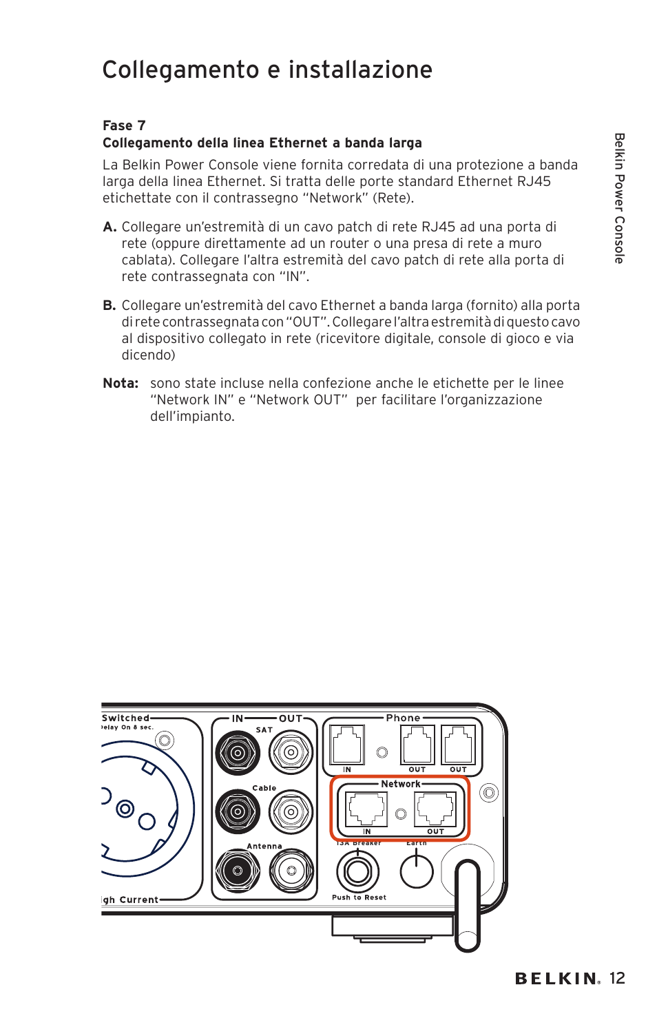 Collegamento e installazione | Belkin AP20500EA3M User Manual | Page 113 / 120