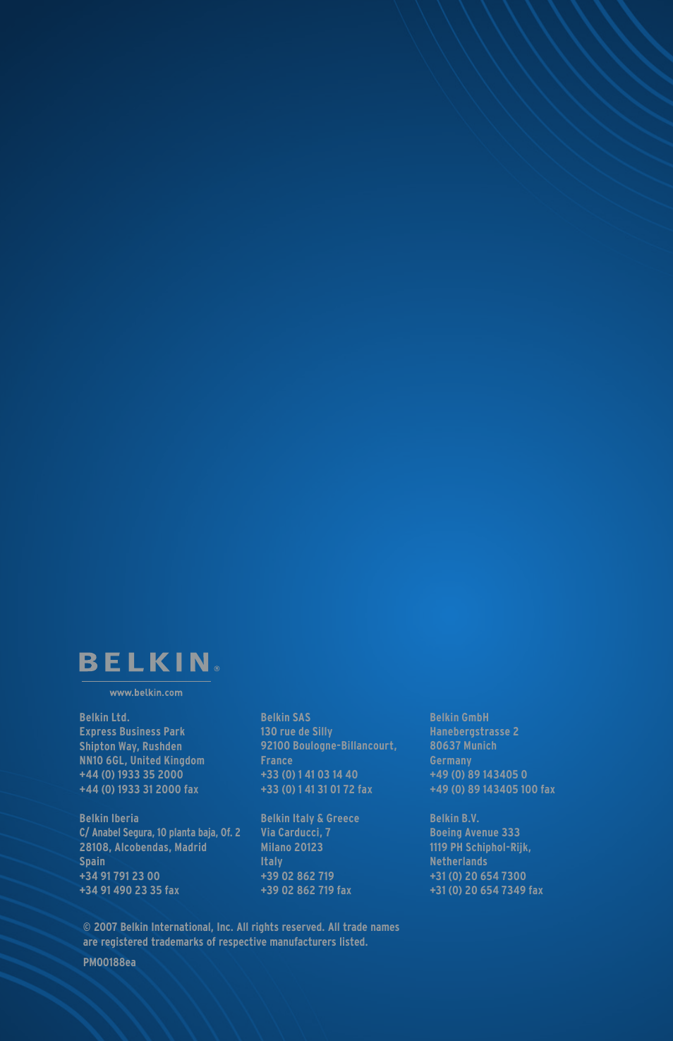 Belkin AP20500EA3M User Manual | Page 20 / 120
