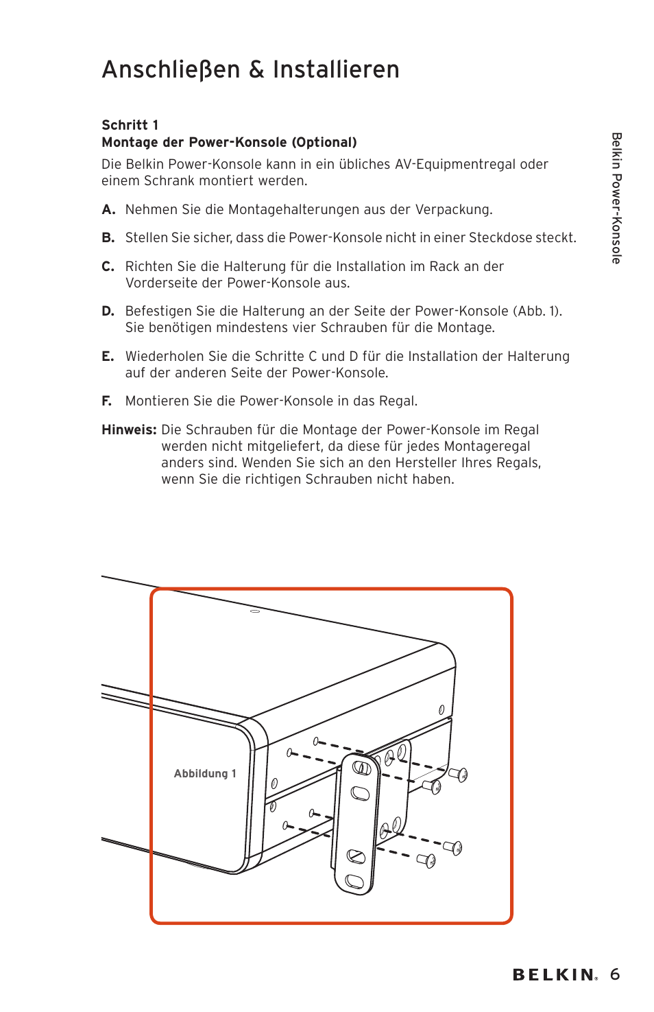 Anschließen & installieren | Belkin AP20500EA3M User Manual | Page 47 / 120