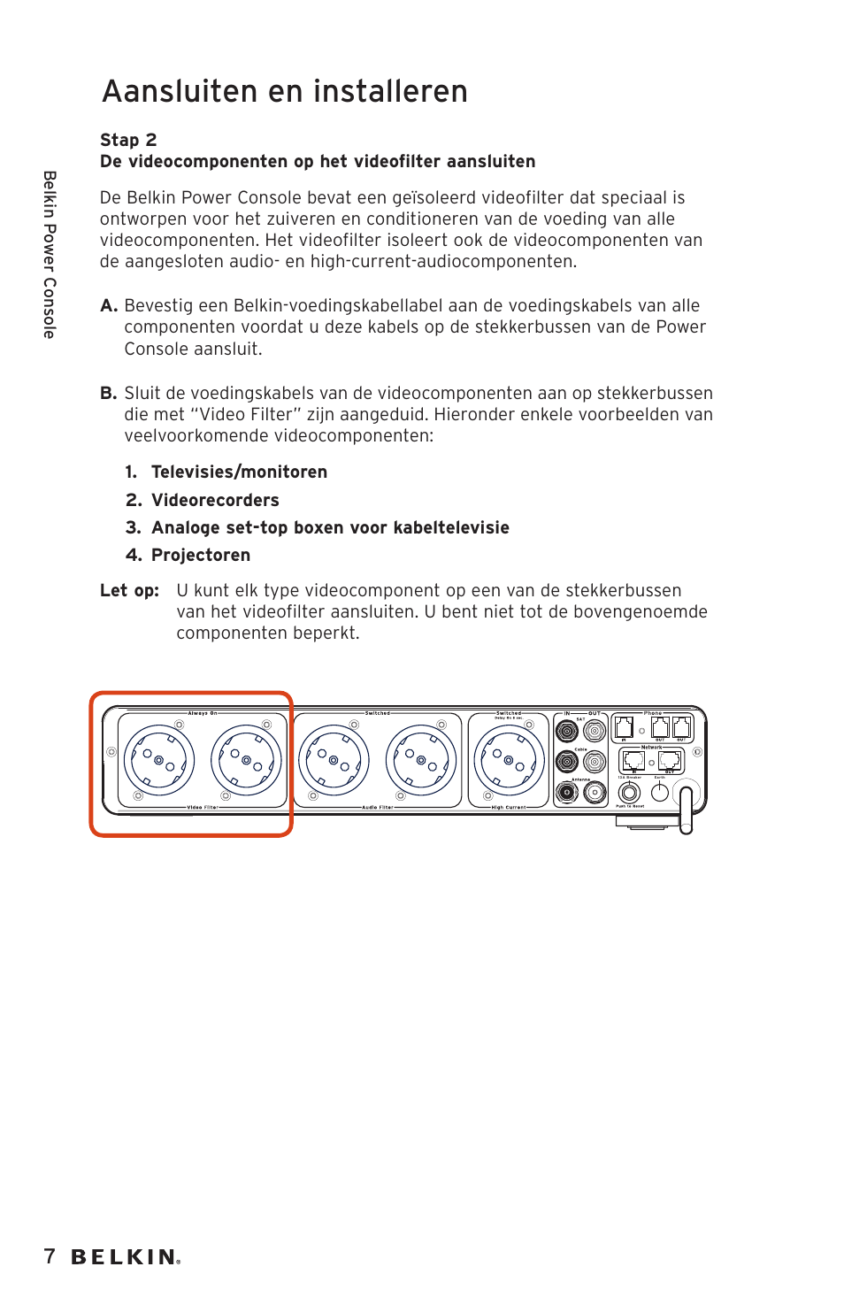 Aansluiten en installeren | Belkin AP20500EA3M User Manual | Page 68 / 120