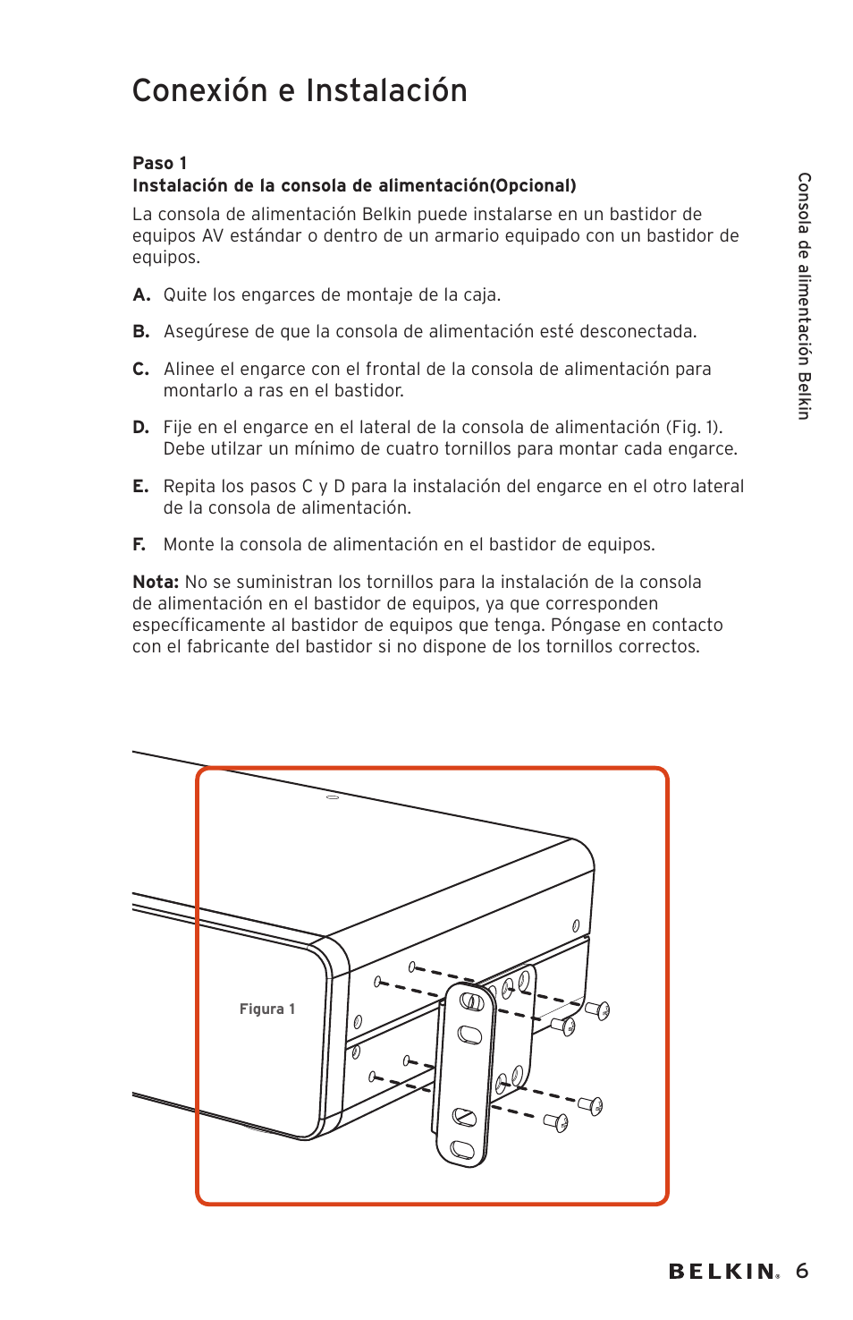 Conexión e instalación | Belkin AP20500EA3M User Manual | Page 87 / 120