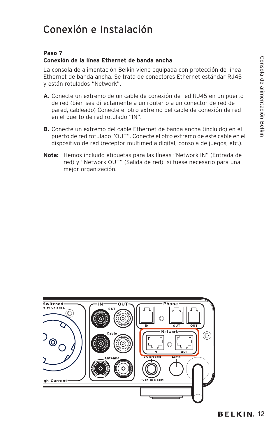 Conexión e instalación | Belkin AP20500EA3M User Manual | Page 93 / 120