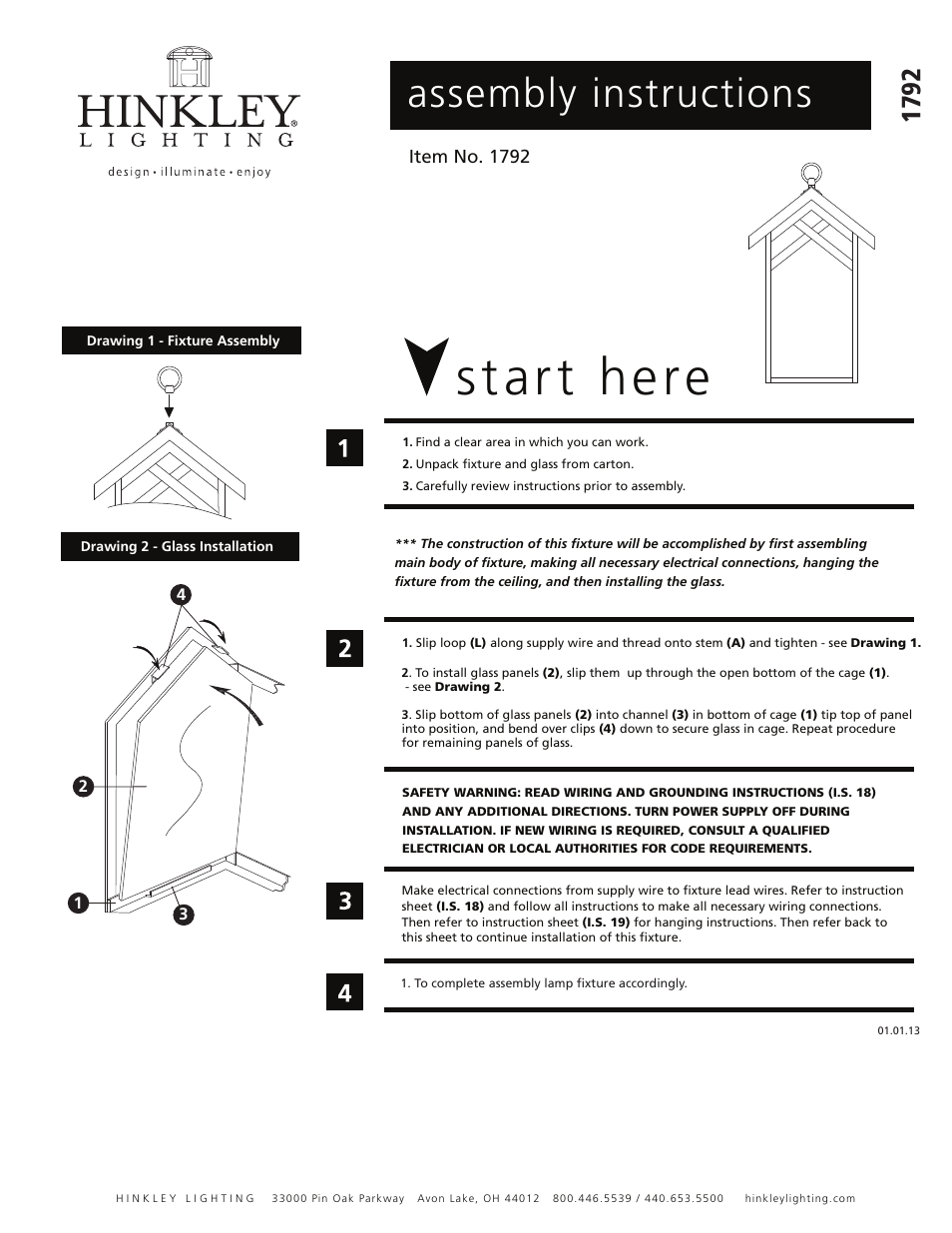 Hinkley Lighting HOLBROOK 1792 User Manual | 3 pages