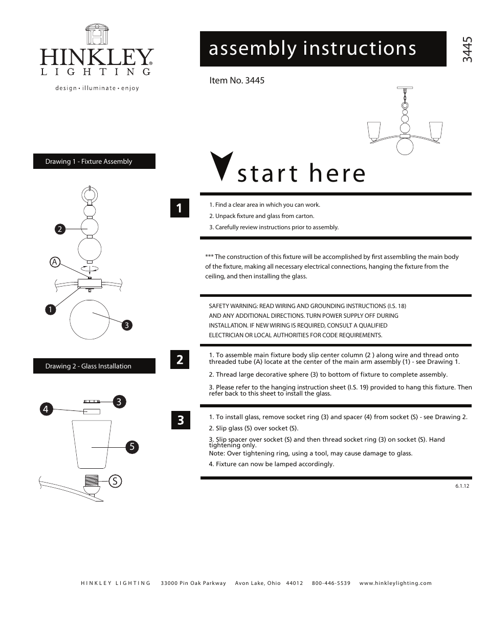 Hinkley Lighting ZELDA 3445PN User Manual | 2 pages