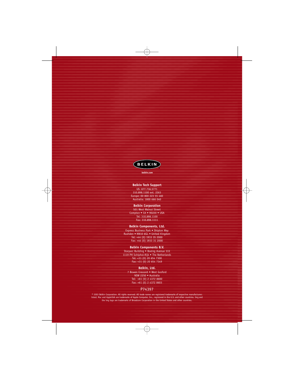 Belkin 802.11g User Manual | 31 pages