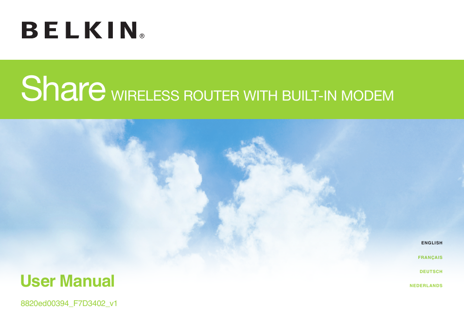 Belkin SHARE 8820ED00394_F7D3402_V1 User Manual | 37 pages