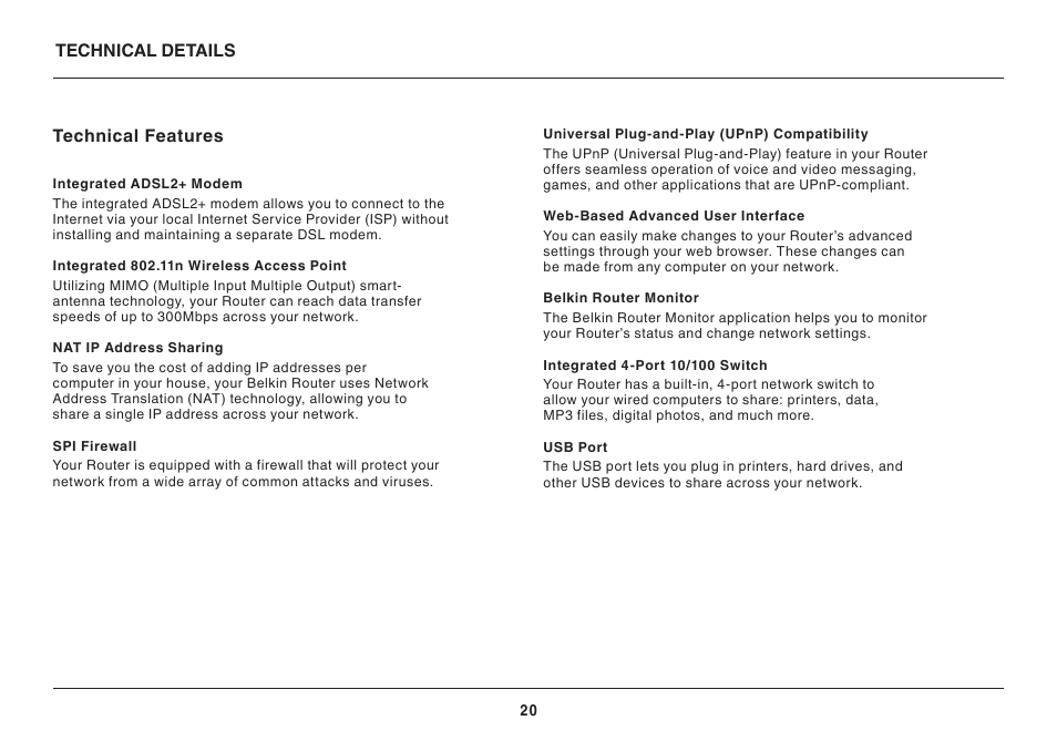 Belkin SHARE 8820ED00394_F7D3402_V1 User Manual | Page 20 / 37