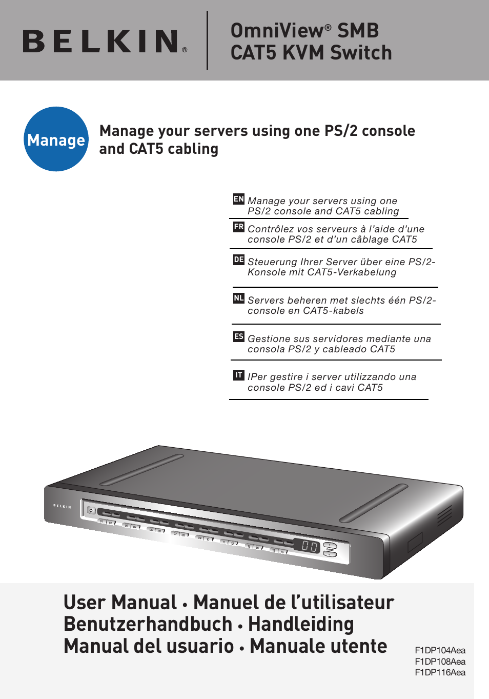 Belkin F1DP108AEA User Manual | 306 pages