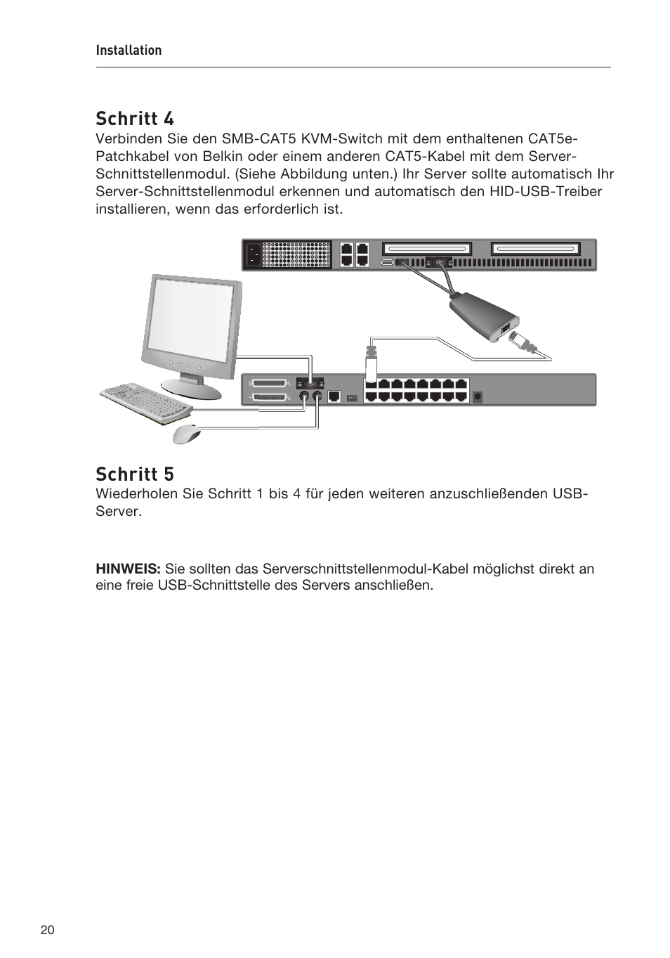 Schritt 4, Schritt 5 | Belkin F1DP108AEA User Manual | Page 125 / 306