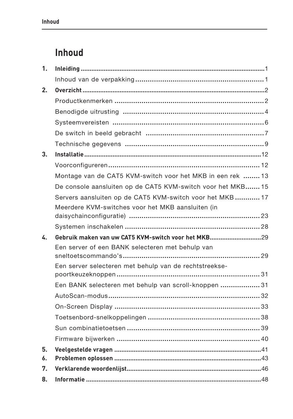 Inhoud | Belkin F1DP108AEA User Manual | Page 156 / 306