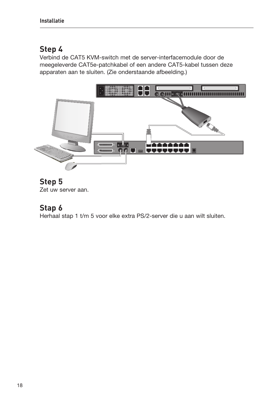 Step 4, Step 5, Stap 6 | Belkin F1DP108AEA User Manual | Page 174 / 306