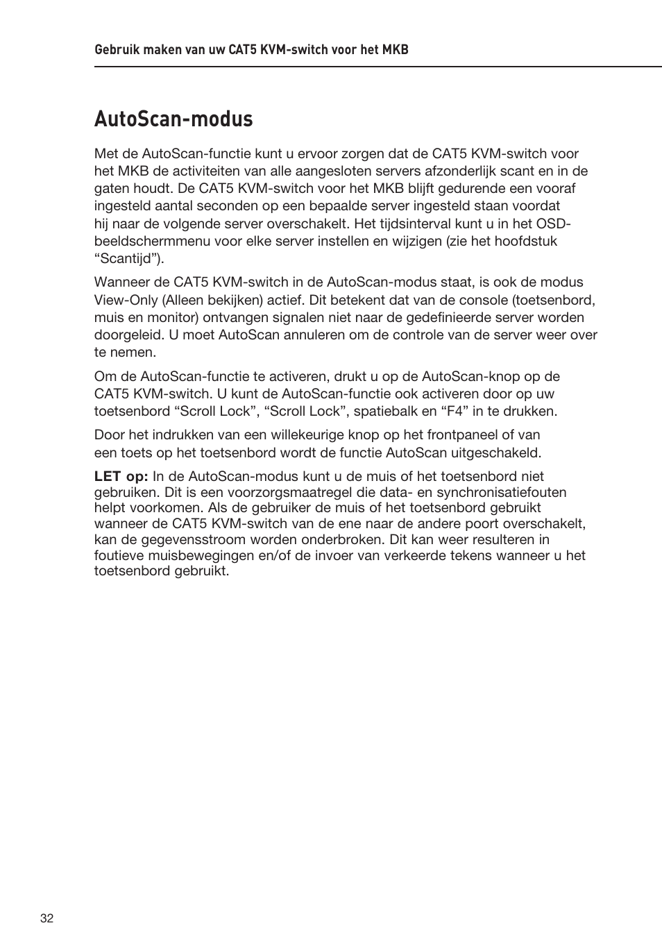 Autoscan-modus | Belkin F1DP108AEA User Manual | Page 188 / 306