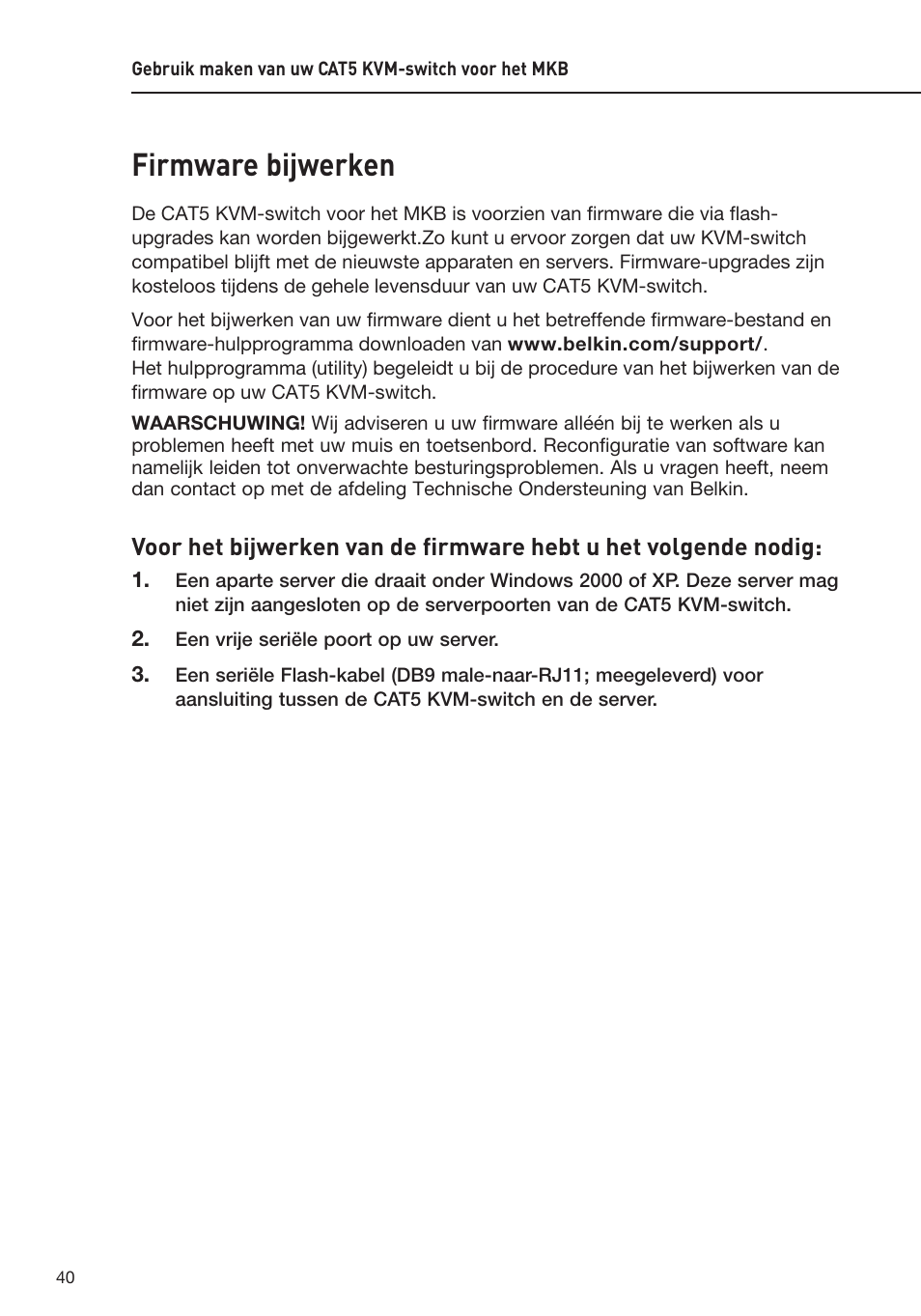 Firmware bijwerken | Belkin F1DP108AEA User Manual | Page 196 / 306