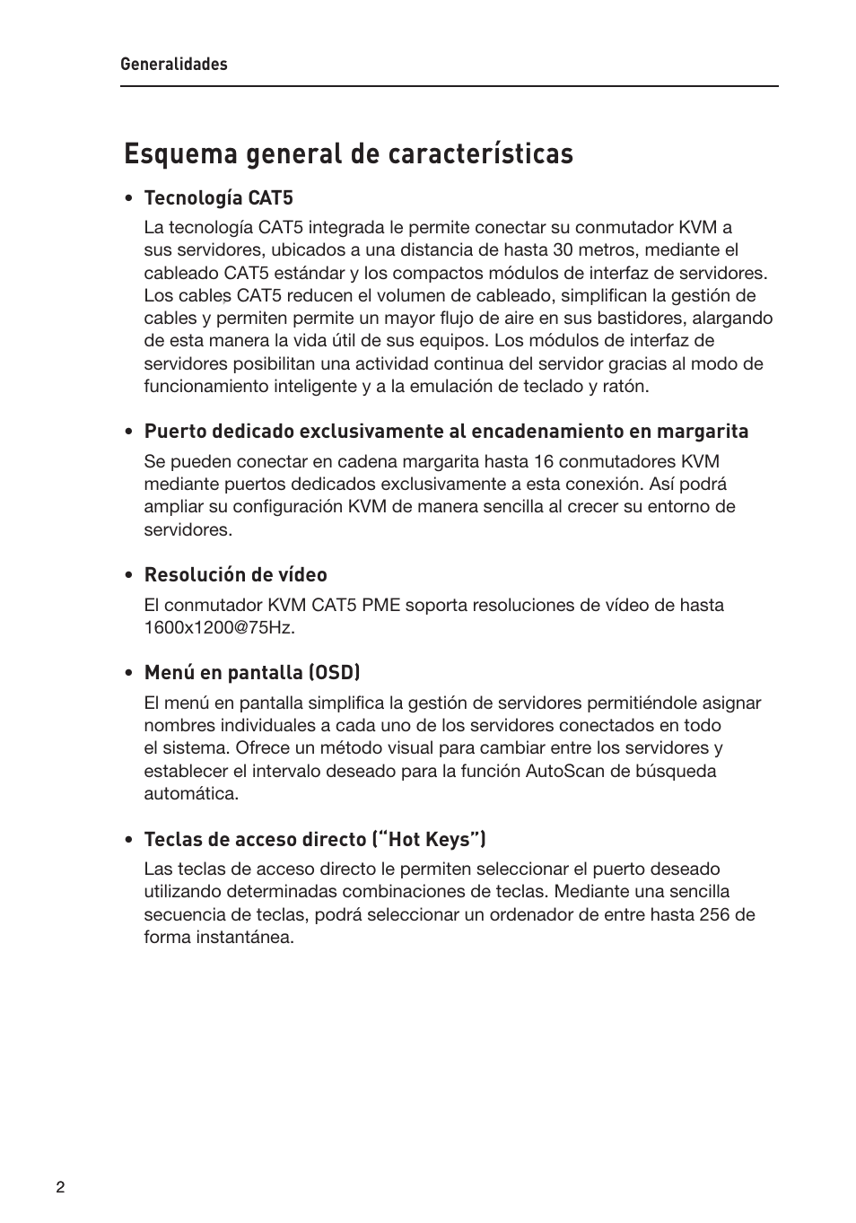 Esquema general de características | Belkin F1DP108AEA User Manual | Page 209 / 306