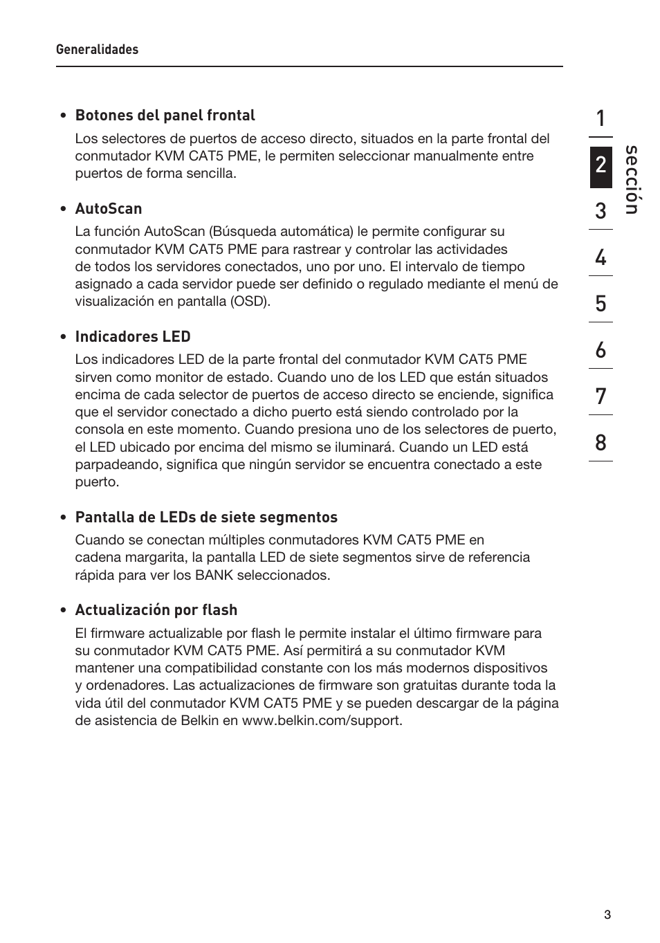 Sec ción | Belkin F1DP108AEA User Manual | Page 210 / 306