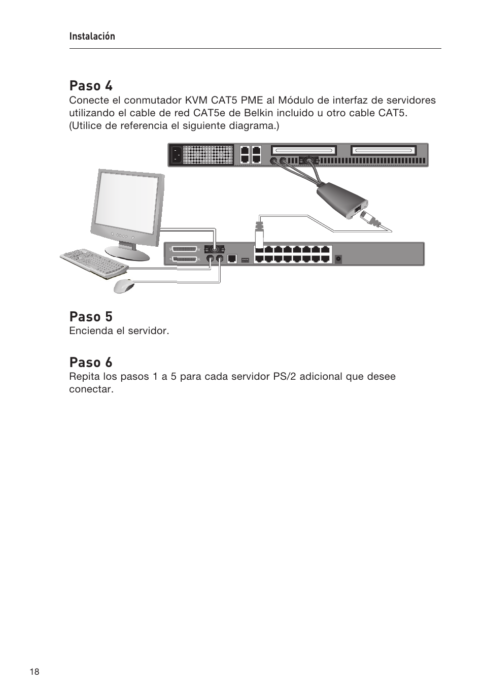 Paso 4, Paso 5, Paso 6 | Belkin F1DP108AEA User Manual | Page 225 / 306