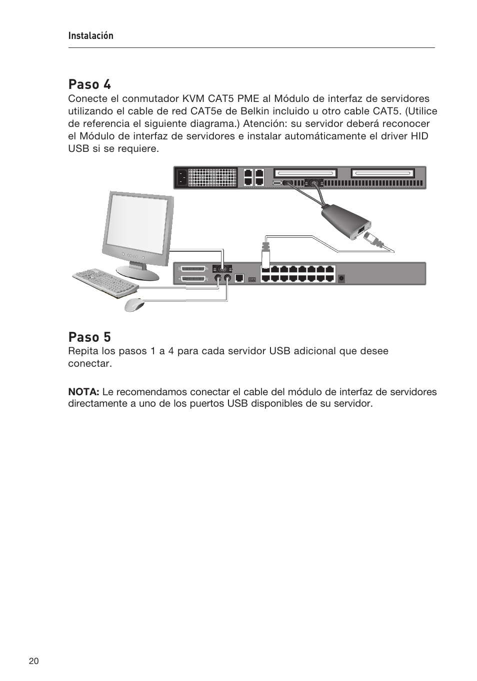 Paso 4, Paso 5 | Belkin F1DP108AEA User Manual | Page 227 / 306