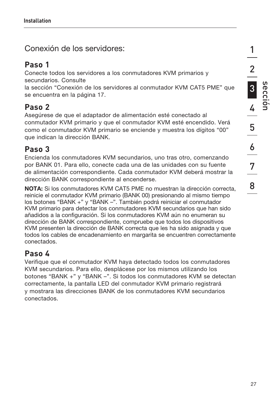 Sec ción | Belkin F1DP108AEA User Manual | Page 234 / 306