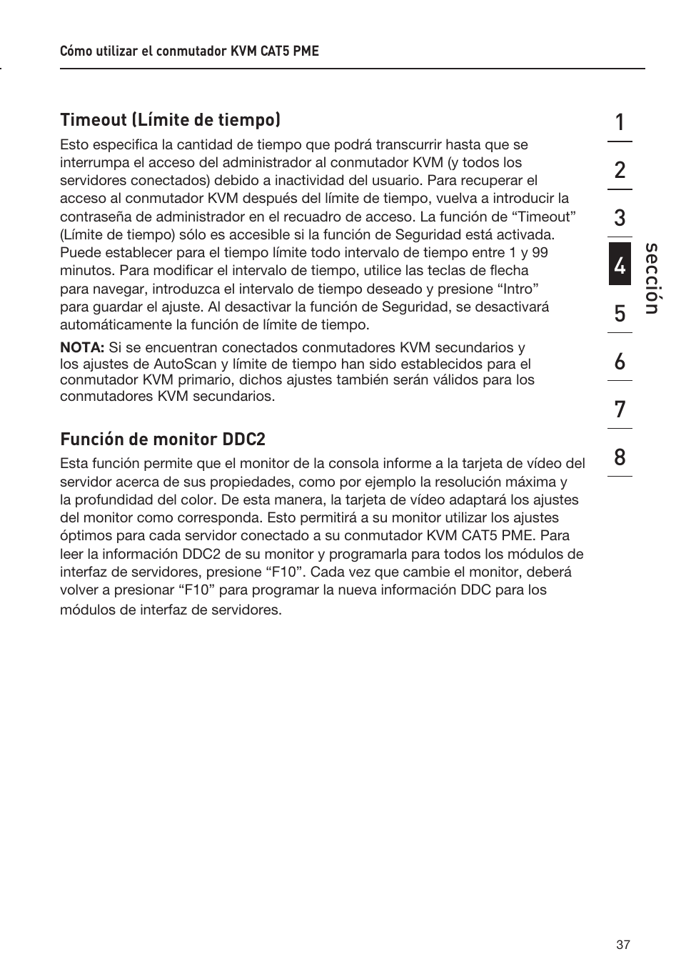 Sec ción | Belkin F1DP108AEA User Manual | Page 244 / 306