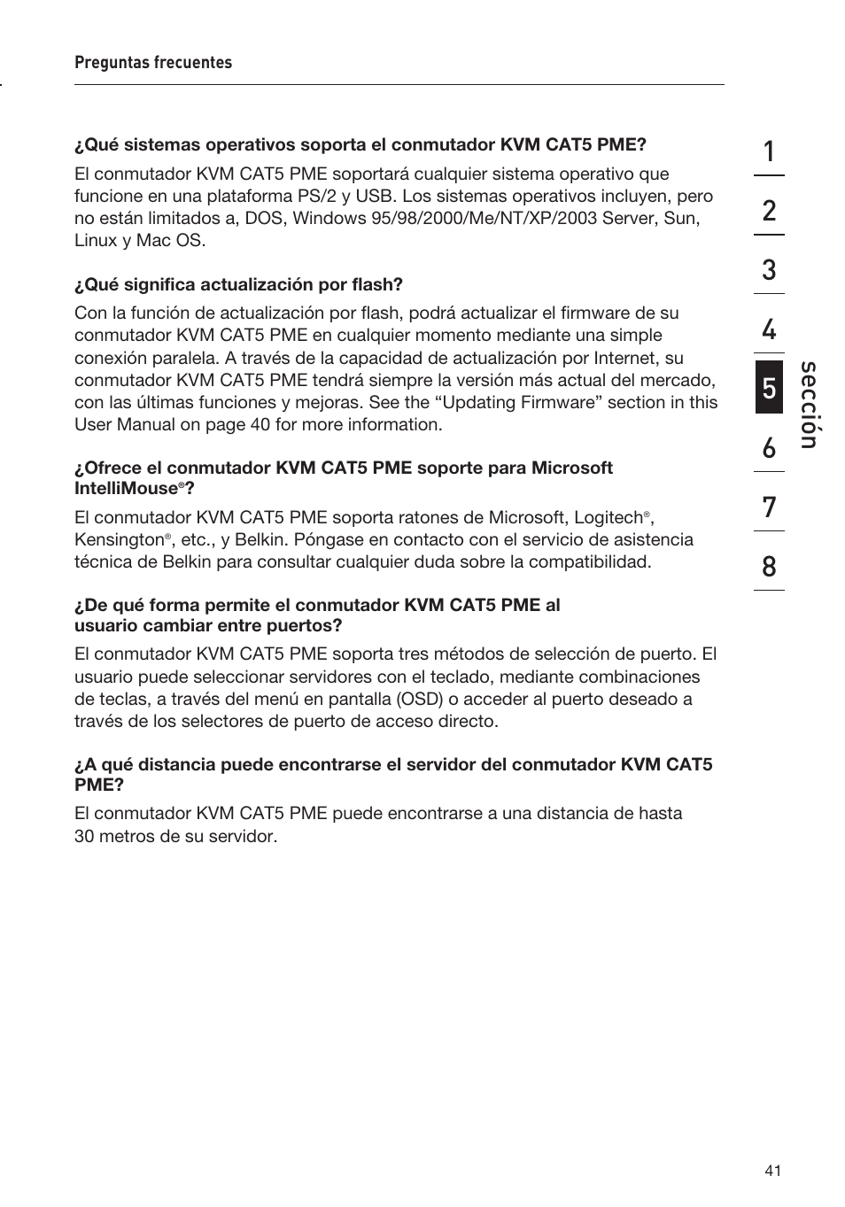 Sec ción | Belkin F1DP108AEA User Manual | Page 248 / 306